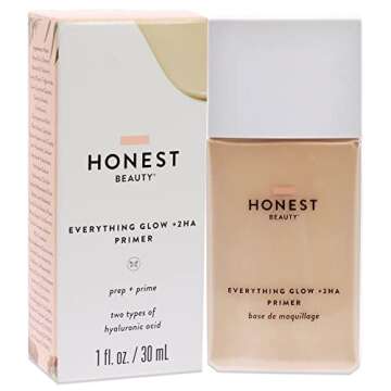 Honest Beauty Everything Primer, Glow with Hyaluronic Acid | Paraben Free, Dermatologist Tested, Cruelty Free | 1.0 fl. oz.