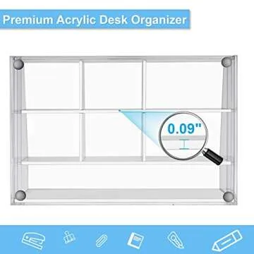 VITVITI Premium Acrylic Desk Organizer for Office & Home