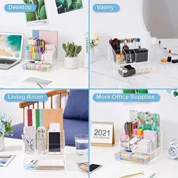 VITVITI Premium Acrylic Desk Organizer for Office & Home