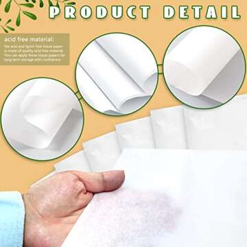 RYKOMO 100 Sheets Acid Free Archival Tissue Paper