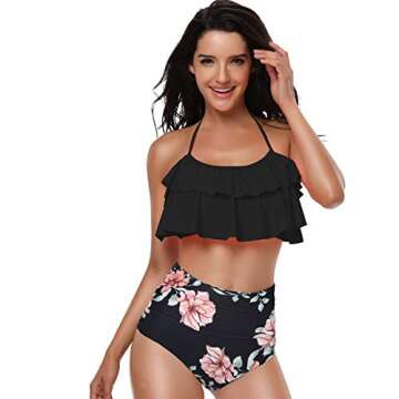 Floral Family Matching Swimsuits - Fun & Stylish Summer Wear