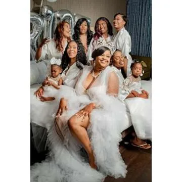 Elegant Tianzhihe Tulle Robe for Maternity Photoshoot