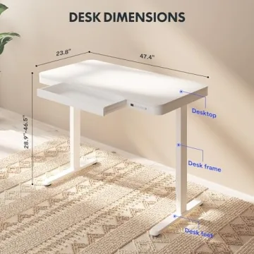 FLEXISPOT Comhar Electric Standing Desk with USB Charging