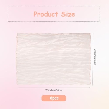 Elegant Nydotd Dusty Pink Cheesecloth Napkins Set for Any Occasion