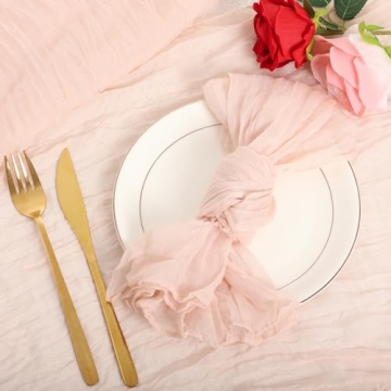 Elegant Nydotd Dusty Pink Cheesecloth Napkins Set for Any Occasion