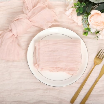 Elegant Nydotd Dusty Pink Cheesecloth Napkins Set for Any Occasion