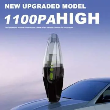 FRYONK Car Wired Vacuum Cleaner, 12V Portable Car Vacuum with Strong Suction, 3 Attachments for Cleaning Car Seats, Floor Mats, and Crevices, Compact Design for Home and Car Use.365 Day Trial.