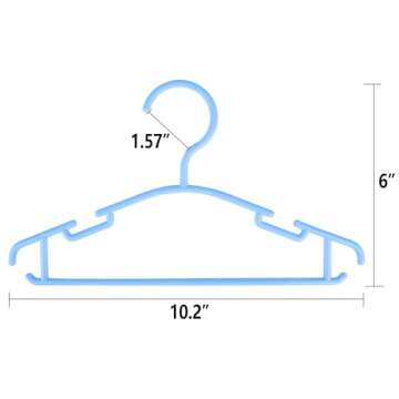 GoodtoU Blue Baby Hangers, 100Pack Baby Hangers for Closet Kids Hangers Plastic Children Hangers Bab...