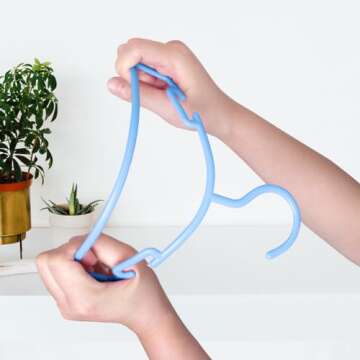 GoodtoU Blue Baby Hangers, 100Pack Baby Hangers for Closet Kids Hangers Plastic Children Hangers Baby Clothes Hangers