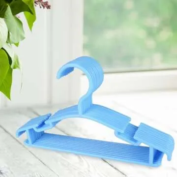 GoodtoU Blue Baby Hangers, 100Pack Baby Hangers for Closet Kids Hangers Plastic Children Hangers Baby Clothes Hangers