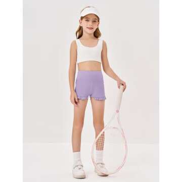 rrhss Girls Ruffle Shorts for Active Lifestyle