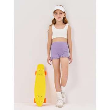 rrhss Girls Ruffle Shorts for Active Lifestyle