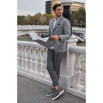 VILOCY Men's Casual Dress Sneakers Oxfords Business Mesh Breathable Walking Shoes Tennis Comfortable...