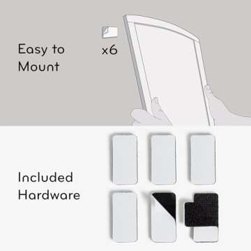 U Brands Magnetic Dry Erase 3-in-1 Calendar Board, 20"x16", Black and Gray Frame