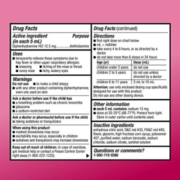Amazon Basic Care Allergy Relief for Kids - Cherry Flavor