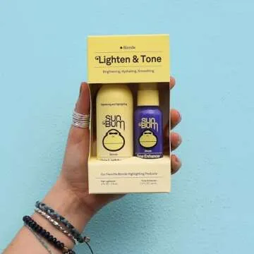 Sun Bum Lighten and Tone Kit | Blonde Hair Lightener and Tone Enhancer Travel Kit | Vegan, Paraben, Gluten and Cruelty Free