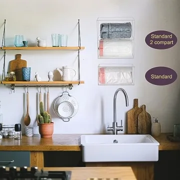 Nelspen Acrylic Trash Bag Dispenser for Under Sink Organizing