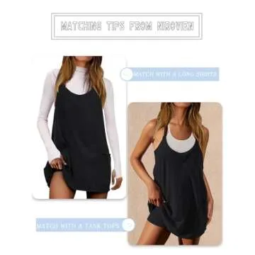 Nirovien Women's Workout Tennis Dress with Pockets