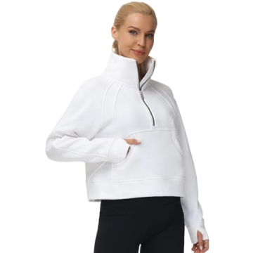 Versatile Women's Half Zip Pullover Sweatshirt - Cozy Style