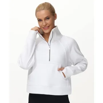 Versatile Women's Half Zip Pullover Sweatshirt - Cozy Style