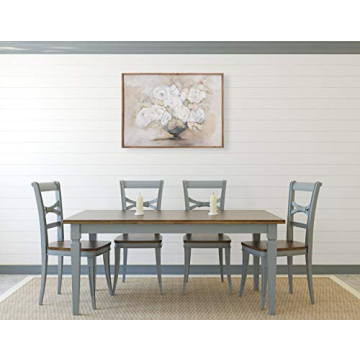 Elegant White Flowers Wood Framed Wall Decor