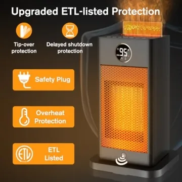 1500W Indoor Space Heater with Humidifier & 3D Flame