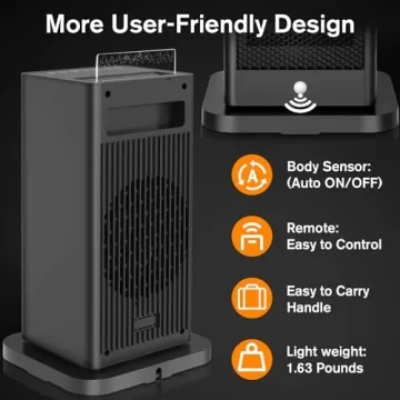 1500W Indoor Space Heater with Humidifier & 3D Flame