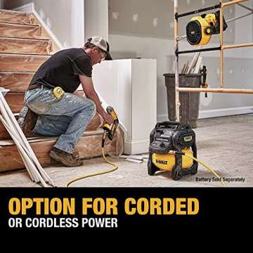 DEWALT 20V MAX Cordless Fan for Jobsite, 11-Inch, Tool Only (DCE511B)