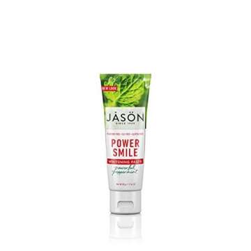 Jason Powersmile Whitening Fluoride-Free Toothpaste, Powerful Peppermint, Travel Size, 3 Oz