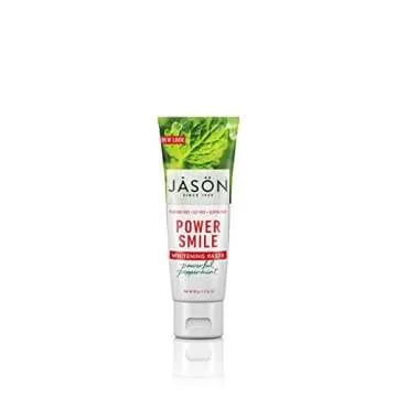 Jason Powersmile Whitening Fluoride-Free Toothpaste, Powerful Peppermint, Travel Size, 3 Oz