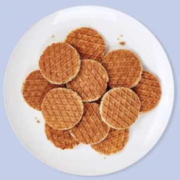 Rip Van Wafels Dutch Caramel Mini Stroopwafels, Low Carb Snacks, Non GMO Snack, Keto Friendly, Office Snacks, Low Calorie Snack, Low Sugar, 32 Pack