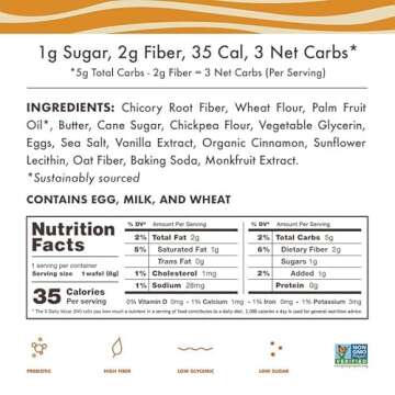 Rip Van Wafels Dutch Caramel Mini Stroopwafels, Low Carb Snacks, Non GMO Snack, Keto Friendly, Office Snacks, Low Calorie Snack, Low Sugar, 32 Pack