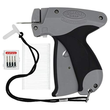 Amram Comfort Grip Price Tagging Gun for Clothing, Gray Standard Tag Attacher Gun, 1,250 2-in Barbs ...