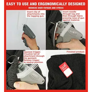 Amram Comfort Grip Tagging Gun - 1250 Tag Attacher Barbs