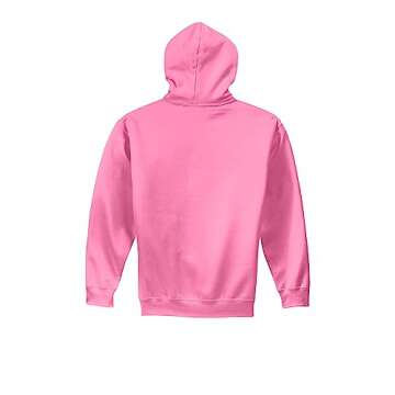 Gildan Men's Heavy Blend Fleece Hooded Sweatshirt G18500 (Medium, Azalea)