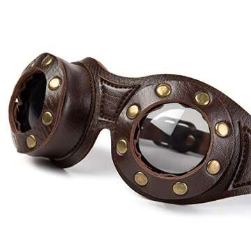 SUMGOGO Steampunk Goggles for Cosplay and Rave Events