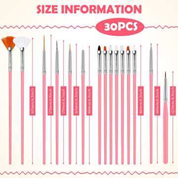 30 Pcs Cake Decorating Brushes Cake Painting Brushes Food Paint Brush Multiple Function Fondant Brus...