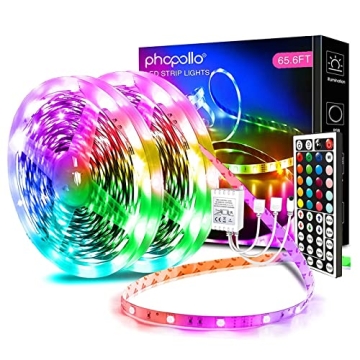 Phopollo 65.6FT LED Lights for Creative Home Decor