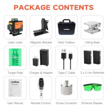 DOVOH 4D Laser Level 360 Self Leveling Tool for Precision Work