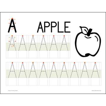 Channie’s My First Letters, Pre K - Kindergarten Writing Workbook, Fun Way to Practice Letter Tracing for Kids Ages 3-5, Easy to Follow, Color-Coded, 40 Double-Printed Worksheets