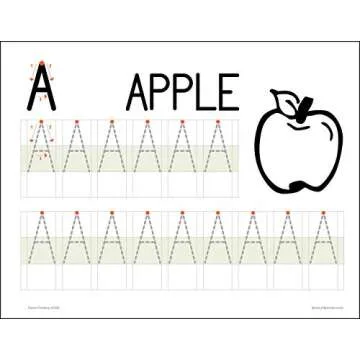 Channie’s My First Letters, Pre K - Kindergarten Writing Workbook, Fun Way to Practice Letter Tracing for Kids Ages 3-5, Easy to Follow, Color-Coded, 40 Double-Printed Worksheets