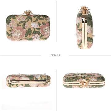 DA BODAN Women’s Rhinestone Clutch for Weddings and Parties