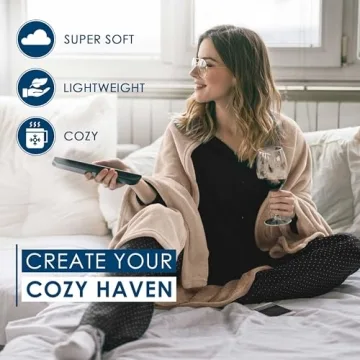 Cozy Twin Size Fleece Bed Blanket – Lightweight & Soft