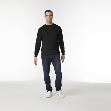Gildan Heavy Cotton Long Sleeve Tee 2-Pack in Black