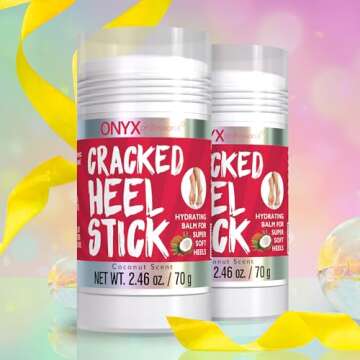 Onyx Professional Cracked Heel Repair Balm Stick (2 Pack) Dry Cracked Feet Treatment, Moisturizing H...