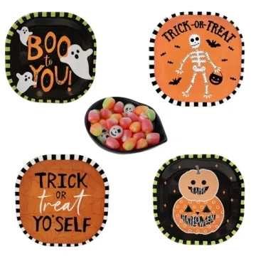 Kane Halloween 8-inch Melamine Plates Set for Parties