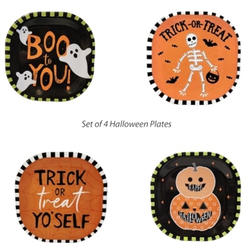 Kane Halloween 8-inch Melamine Plates Set for Parties