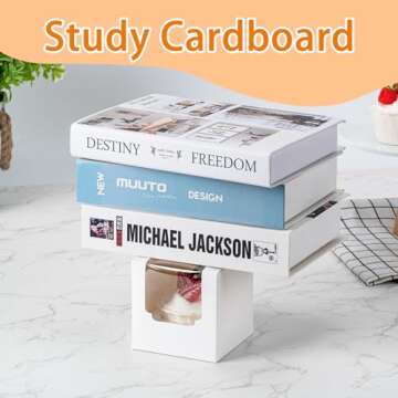 BOOMIBOO Cupcake Containers - 25 Pack Individual Holders