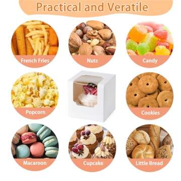 BOOMIBOO Cupcake Containers - 25 Pack Individual Holders