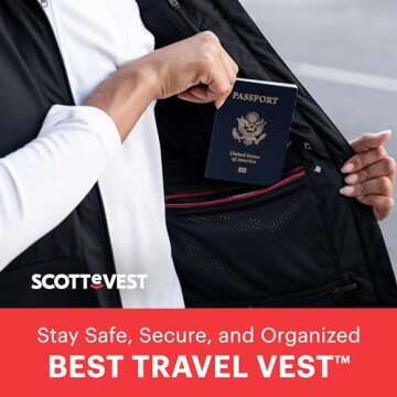 SCOTTeVEST Best Travel Vest for Women - 24 Hidden Pockets - Water Repellent for Travel & More (Black/Carbon, M3)